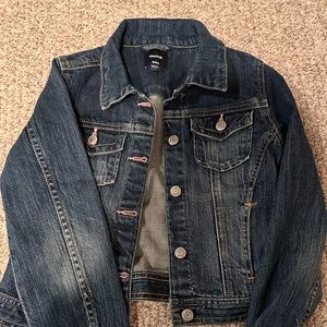 Gap girls jean jacket slightly worn size large